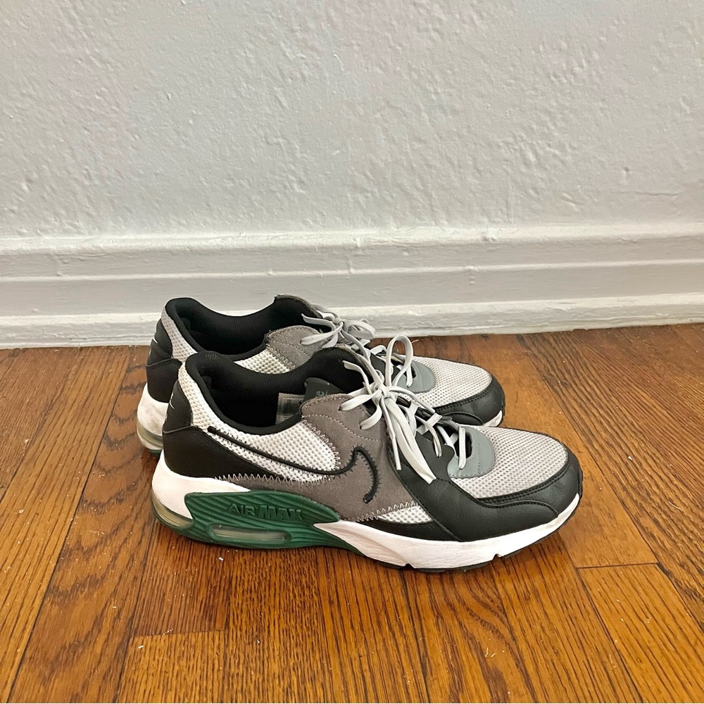 nike air max excee black, green and grey trainers